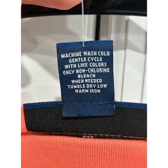 Karen Scott Short Sleeve Henley Top Rose Coral Sz Medium Cotton Essential NWT - Picture 5 of 9